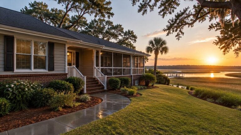 James Island, SC home with a marsh view and clean walkway
